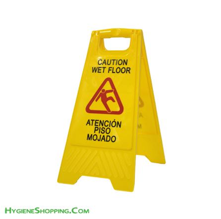 Señal Piso Mojado (Castellano-Inglés)
